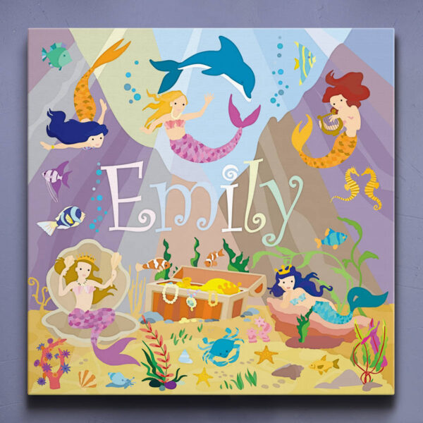 Mermaid Lagoon Personalised Canvas