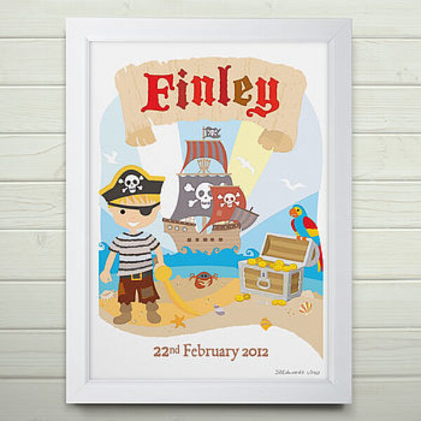 Personalised Little Pirate Print