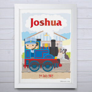 Personalised Little Train Print