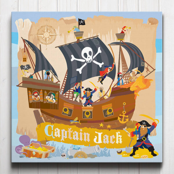 Pirate Captain Personalised Canvas