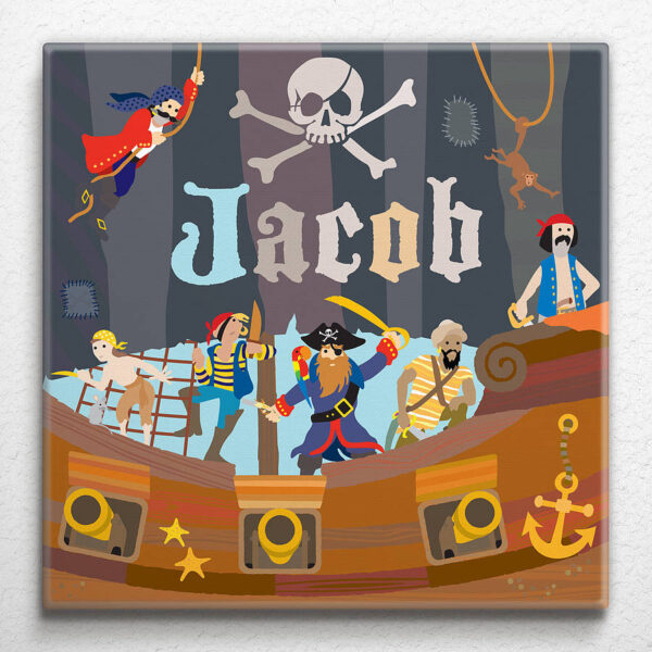 Pirate Ship Personalised Canvas