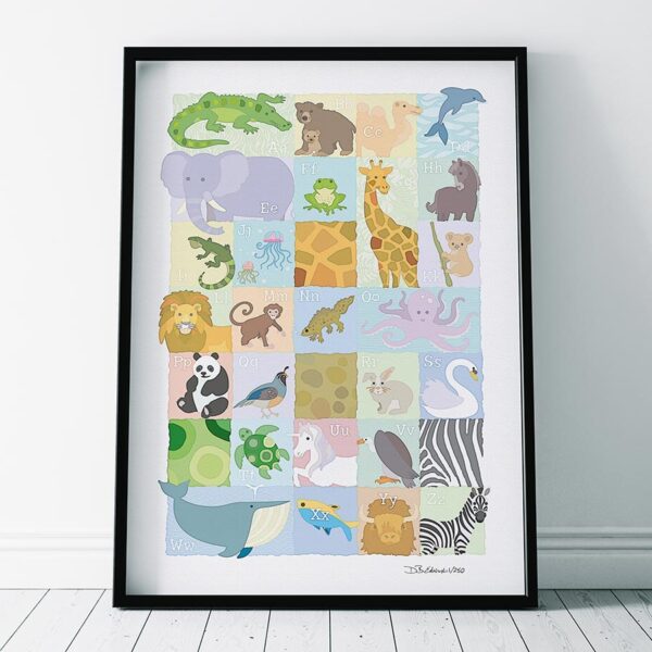 Animal ABC Nursery Print