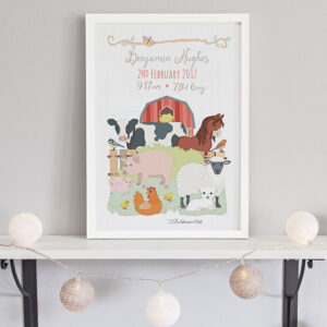 Farm Animals Birth Print