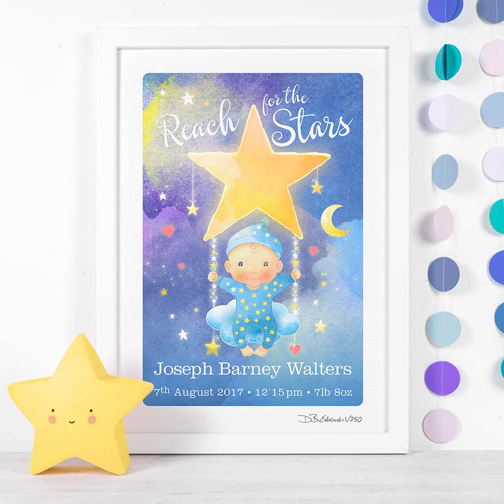 Reach for the Stars Personalised Print